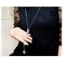 Z-Jeris Womens Crystal Flower Jewelry Tassel Pendant Long Chain Necklace Z-Jeris Womens Crystal Flower Jewelry Tassel Pendant Long Chain Necklace