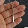 FashionJunkie4Life Sterling Silver Long Rowing Oar Pendant Necklace, 18'' Chain, Scull Sweep Crew