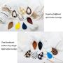 Starain 16 Pair Faux Leather Earring for Women Girls Lightweight Teardrop Leather Dangle Earring Leaf Drop Earring Set