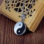 Yin Yang Pendant Necklace - Chinese Philosophy Taoist Symbol Talisman Taichi Yoga Stainless Steel Charm Pendant Necklace Necklace