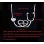 SXNK7 Stainless Steel Nurse Doctor Medical Stethoscope Chain Bijoux Collier EKG Heartbeat Love You Necklaces SXNK7 Stainless Steel Nurse Doctor Medical Stethoscope Chain Bijoux Collier EKG Heartbeat Love You Necklaces
