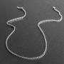 ARTURO ZETA Rhodium Plated 925 Sterling Silver Franco Link Chain Necklace for Men