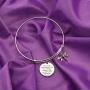BAUNA Inspirational Dragonfly Expandable Bangle Bracelet I Will Not Be Discouraged by How Far I Must Go Motivational Jewelry Gift