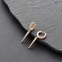 Mevecco Gold Dainty Dangle Hoop Earrings for Women 14K Gold Plated Delicate cute Geometric Triangle Cone Dangle Earrings