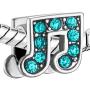 LovelyCharms Blue Music Notes Charm Beads for Bracelets