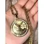 Men Women 925 Italy 14k Gold Finish Iced Round Mexican Coin Centenario Mexicano Moneda 50 Pesos Ice Out Pendant Stainless Steel Real 2.5 mm Rope Chain Necklace, Mens Jewelry, Iced Pesos Coin Pendant, Chain Pendant Rope Necklace