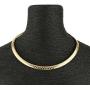 HZMAN Stainless Steel Omega Chain 8mm Solid 18 inch Necklace and 8.5 inch Bracelet Ste