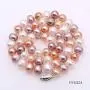 JYXJEWELRY Classic Multi-Color Pearl Necklace Bracelet Set 8-9mm Potato Shape Freshwater Cultured Pearl Jewelry Set for Women 19''