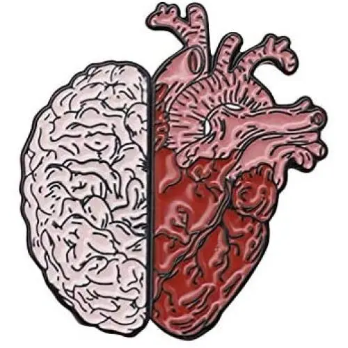 ROSTIVO 2 in 1 Enamel Pins for Backpacks Novelty Aesthetic Lapel Brooches Pin for Jackets Brain and Heart Shaped Pins for Men Women Boys and Girls ROSTIVO 2 in 1 Enamel Pins for Backpacks Novelty Aesthetic Lapel Brooches Pin for Jackets Brain and Heart Shaped Pins for Men Women Boys and Girls
