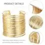 RIOSO 4 Pcs Cuff Bangle Bracelet for Women Open Wide Wire Bracelets Gold Wrist Cuff Wrap Bracelet RIOSO 4 Pcs Cuff Bangle Bracelet for Women Open Wide Wire Bracelets Gold Wrist Cuff Wrap Bracelet