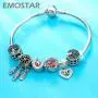 EMOSTAR 16 18 20 21 25 28 30 40 45 50 60 Birthday Charms fit European Bracelet, Dangle 18K Golden Number Heart Pendant with CZ, Anniversary Gifts for Women/Girls