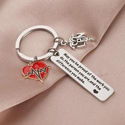 BAUNA LPN Gifts Nursing School Graduation Gift May You be Proud of The Work You Do and The Person You are Key Chain Thank You Gifts for Nurses