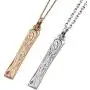Hibiscus Flower Necklace: Hawaiian Bar with Swarovski Crystal 316L Stainless Steel Pendant on 16 Inch 925 Sterling Chain Rose Gold Plated