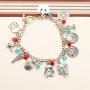 BEKECH Classic Movie Themed Vintage Bracelet TV Movies Show Charm Movie Series Multiple Charms Bracelet Costume Horror Jewelry Gifts for Fans
