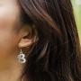 POTIY Silver Initial Earrings Fashion Alphabet Letter Earrings for Women Girls 26 Initials Jewelry Gift
