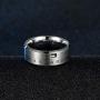 JAJAFOOK 8MM Mens Stainless Steel Alphabet Number Spinner Ring Decoder Design Silver, Black, Gold