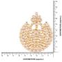 I Jewels Indian Bollywood Jewelry Round Ethnic Kundan Bridal Earrings for Women