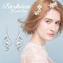 Pearl Dangle Earrings Sterling Silver Infinity Love Celtic Knot Drop Earrings Dangles for Women Teen Girls
