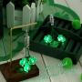 St. Patricks Day Light Up Shamrock Earrings LED Flashing Lucky Shamrock Dangle Earrings Green Irish Clover Earrings Glow Party Accessory for Women Girls