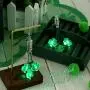 St. Patricks Day Light Up Shamrock Earrings LED Flashing Lucky Shamrock Dangle Earrings Green Irish Clover Earrings Glow Party Accessory for Women Girls