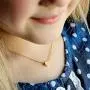 EXGOX Tiny Cute Heart Pendant Initial Necklace for Women Kids Child 18K Gold Plated Dainty Personalized Letter Alphabet Jewelry Gifts for Girls Teens