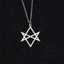 CENWA Unicursal Hexagram Symbol Necklace Stainless Steel Jewelry Unicursal Hexagram Necklace