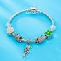Sambaah Angel Wing Charm 925 Sterling Silver Wing Pendant Feather Charm Lucky Bracelets Charm