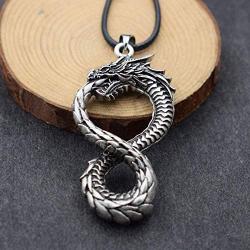 HAQUIL Dragon Necklace, Medieval Viking Celtic Dragon Pendant, Dragon Jewelry Gift