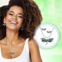 Lola Bella Gifts Abalone Dragonfly Necklace and Earrings Set with Gift Box