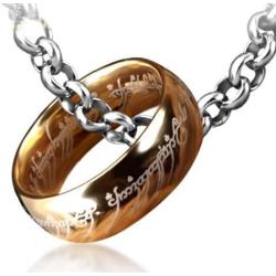 Lord of The Rings One Ring,Titanium Steel Ring with Chain,One Ring Necklace