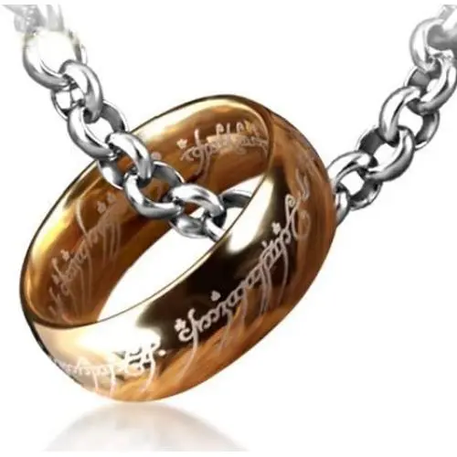 Lord of The Rings One Ring,Titanium Steel Ring with Chain,One Ring Necklace Lord of The Rings One Ring,Titanium Steel Ring with Chain,One Ring Necklace