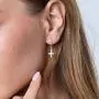 Marina Meiri 925 Sterling Silver Dangle Cross Earrings with Leverback Clasp Hook Marina Meiri 925 Sterling Silver Dangle Cross Earrings with Leverback Clasp Hook