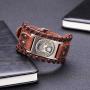 VASSAGO Vintage Amulet Norse Viking Tree of Life Yggdrasil Celtic Knot Metal Brown Leather Bracelet