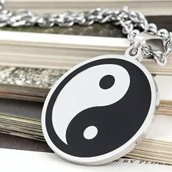 Oidea Stainless Steel Mens Womens Vintage YinYang Necklace for Fathers Day Gifts Jewelry,Chain Included