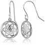 Sterling Silver High Polished Celtic Knot Round Dangle Earrings
