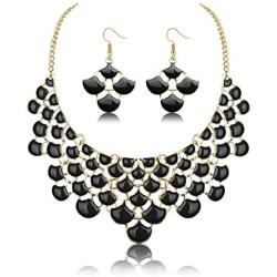 LOYALLOOK Fashion Jewerly Set Women Nescklace Statement Necklace Earrings Jewerly