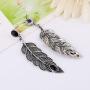 Frodete Crystal Leaf Dangle Earrings for Women Girls Anniversary Wedding Party Jewelry Charms