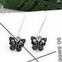 Halloween Earrings for Women Butterfly Skull Drop Dangle Earrings Thin Wire Long Dangling Earrings for Girls