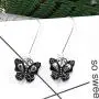 Halloween Earrings for Women Butterfly Skull Drop Dangle Earrings Thin Wire Long Dangling Earrings for Girls Halloween Earrings for Women Butterfly Skull Drop Dangle Earrings Thin Wire Long Dangling Earrings for Girls