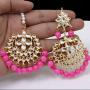 SANARA Indian Bollywood Traditional Pink Kundan and Pearl Made Bridal Designer Jewelry Choker Necklace Set for Women & Girl Jewelry