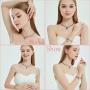 Heart Pendant Necklace and Bracelet Chain Stainless Steel Silver Drop White Jewelry Set