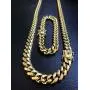PY BLING Mens Heavy Miami Cuban Link Chain Choker 14k Gold Plated Hip Hop Thick Stainless Steel 8mm-16mm Necklace/Bracelet PY BLING Mens Heavy Miami Cuban Link Chain Choker 14k Gold Plated Hip Hop Thick Stainless Steel 8mm-16mm Necklace/Bracelet