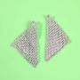 Solememo Long CZ Diamond Star with Waterfall Chandelier Dangle Statement Earrings for Wedding Prom Party