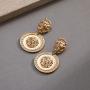 Zinc Alloy Lion Portrait Dangle Earrings Ethnic Grometric Earrings Women Party Jewelry