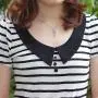 Womens Copper Plated White Gold Music Note Pendant Dangle Necklace Mom Jewelry for Women Girl