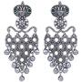 Aheli Bollywood Designer Indian Faux Kundan Stone Enamel Pearl Chandbali Dangle Earrings Ethnic Wedding Jewelry for Women