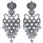 Aheli Bollywood Designer Indian Faux Kundan Stone Enamel Pearl Chandbali Dangle Earrings Ethnic Wedding Jewelry for Women