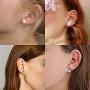 Besteel 15 Pairs Christmas Stud Earrings Set for Women Cute Hypoallergenic Festive Earrings Jewelry Snowmen Santa Christmas Tree
