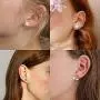Besteel 15 Pairs Christmas Stud Earrings Set for Women Cute Hypoallergenic Festive Earrings Jewelry Snowmen Santa Christmas Tree