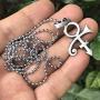Male Female Soapstone Love Sex Icon Symbol Sign Prince Pewter Unisex Womens Mens Boys Girls Pendant Necklace Medallion Lucky Charm protection amulet for Men Women W Silver Ball Chain